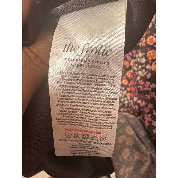 ASOS The Frolic Square Neck Midi Tea Dress With Mesh Sleeves Ditsy Floral Size 6 - Picture 12 of 13